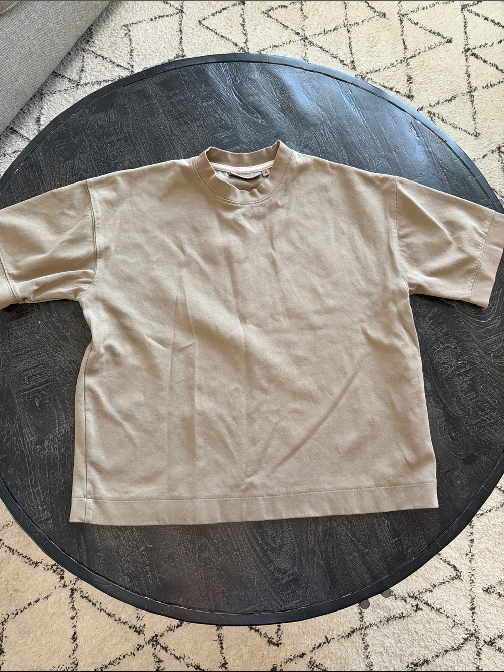 Relaxed Short Sleeve Crewneck Tee in Khaki